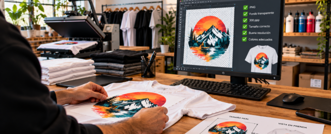 Preparación de un archivo para imprimir un diseño en una camiseta