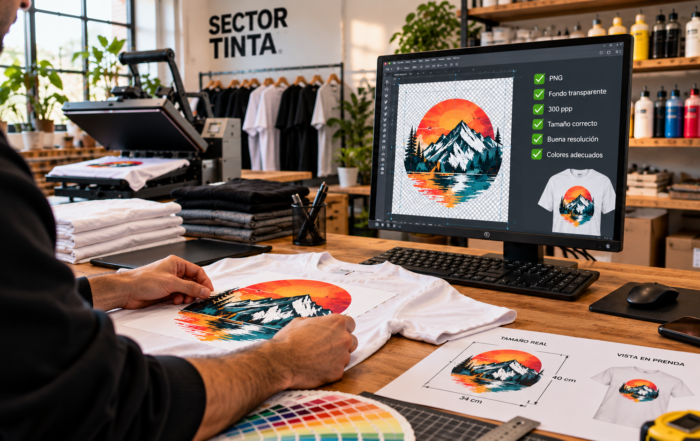Preparación de un archivo para imprimir un diseño en una camiseta