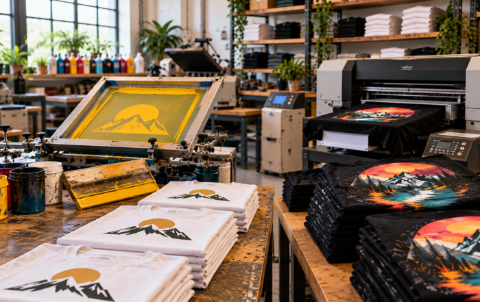 Comparativa entre serigrafía e impresión digital de camisetas en taller