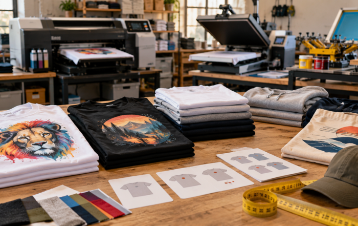 Camisetas personalizadas y diferentes opciones de impresión en taller