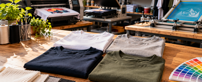 Camisetas de diferentes gramajes y tejidos para personalización textil