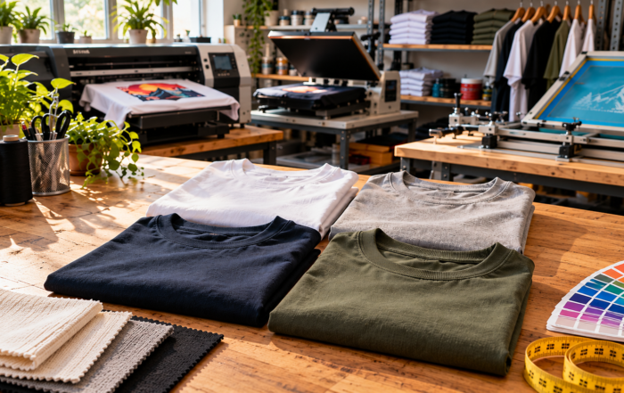 Camisetas de diferentes gramajes y tejidos para personalización textil